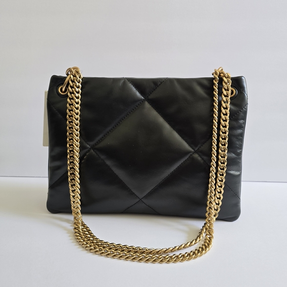Tory Burch Small Kira Diamond Leather Crossbody Bag Black - Picture 4 of 10